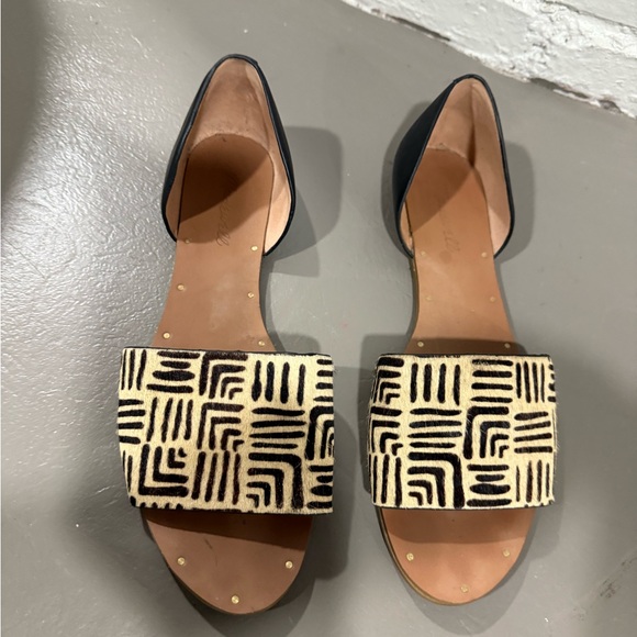 Madewell Thea D'Orsay Flat Peeptoe Sandals size 9 - Picture 1 of 4